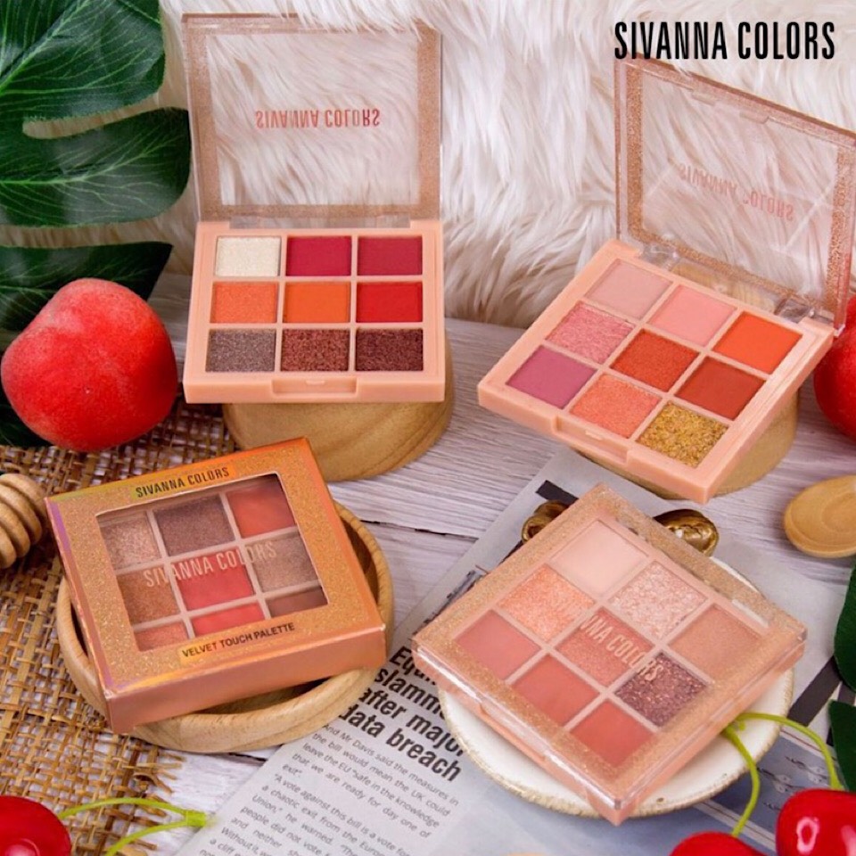 BẢNG PHẤN MẮT 9 Ô SIVANNA COLORS VELVET TOUCH PALETTE